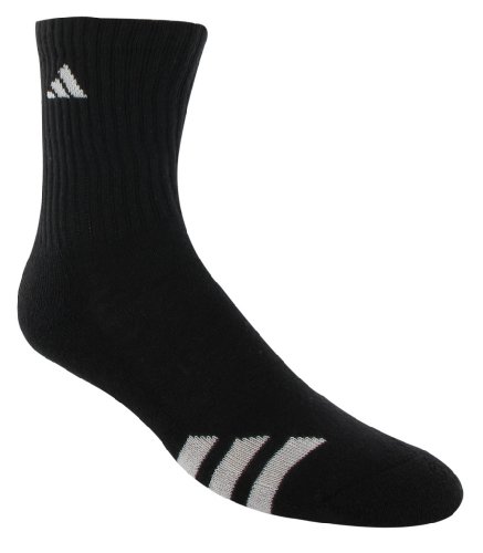 adidas Youth Striped 3-Pk Crew Sock