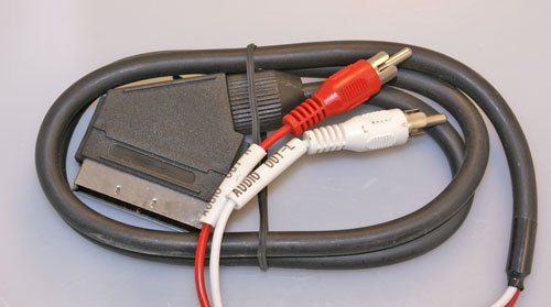 SCART TO 2 PHONO PLUGS (AUDIO OUT) CABLE 5M