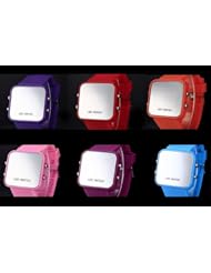 Youyoupifa Digital Display Mirror Dial LED Sport Watch (Purple)