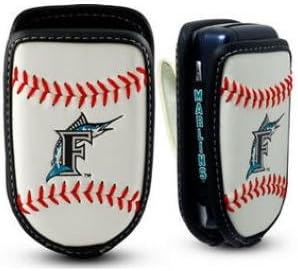 Florida Marlins Leather Baseball Cell Case