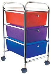 Advantus Cropper Hopper Home Center Rolling Cart, 3 Drawer Multi