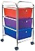 Advantus Cropper Hopper Home Center Rolling Cart, 3 Drawer Multi