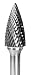 CARBIDE BUR GROBET MADE IN U.S.A. TREE POINTED 1/4X5/8X1/4 DOUBLE CUT