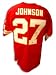 Larry Johnson Autographed/Hand Signed Custom Red Jersey