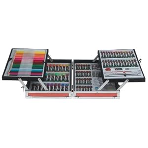 Alex Monster Art Center in Aluminum Case - Four 8.5 X 12 Trays of Art Materials by Alex Toys