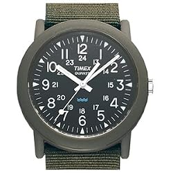 Camper, Black Dial, Olive Nylon Strap - Classic