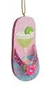 December Diamonds Flip Flop Margarita Ornament-Rhinestones Sparkle!