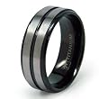 8mm Black Titanium Ring (Sizes 8-12)