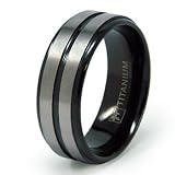 8mm Black Titanium Ring (Sizes 8-12)