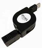 Cable, Retractable, USB 2.0 Compatible, A-A, M-F, 48, Thick Cable, Zip-Linq