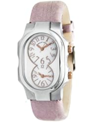 Philip Stein Womens 1-MOPRG-CMLA Signature Mother-Of-Pearl and Rose Gold Accent Rose Strap Watch