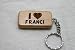 I Love Franci Wooden Keychain