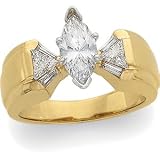 14K Yellow Gold Diamond Engagement Ring Semimount - 0.50 Ct.