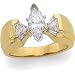 14K Yellow Gold Diamond Engagement Ring Semimount - 0.50 Ct.