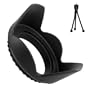 .. Polaroid Pro Digital Hard Lens Hood + Polaroid Pocket-pod Tabletop Tripod For The Nikon D5000, D3000 Digital SLR Cameras Which Have Any Of These (18-55mm, 55-200mm, 50mm) Nikon Lenses