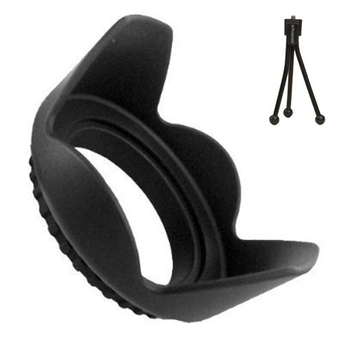 .. Polaroid Pro Digital Hard Lens Hood + Polaroid Pocket-pod Tabletop Tripod For The Nikon D5000, D3000 Digital SLR Cameras Which Have Any Of These (18-55mm, 55-200mm, 50mm) Nikon Lenses-digital polaroid camera