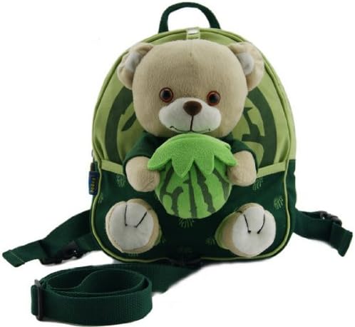 ZETE Children Toddler Kids Baby Cartoon Bear Backpack School Bag with Safety Harness (watermelon pattern)