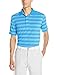 PGA TOUR Men's Golf 3 Color Fine Line Stripe Short Sleeve Polo Shirt