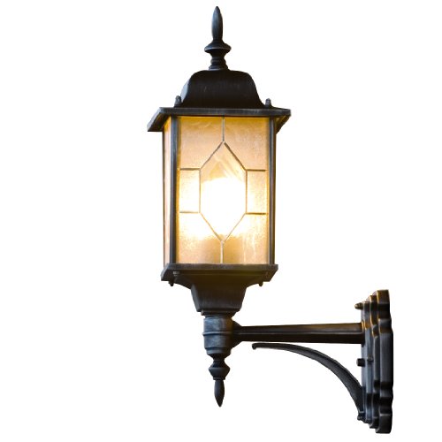Konstsmide Milano 7247-759 Wandleuchte (B: 16cm T: 29cm H: 53cm, 1x75W, IP43) schwarz/silb Preisvergleich