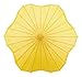 Quasimoon PaperLanternStore.com 32 Inch Yellow Paper Parasol Umbrella, Scallop Shaped