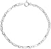 7 Sterling Silver 1/8 (3.0 mm) Thin Diamond Cut 3+1 Cable Chain, NICKEL FREE