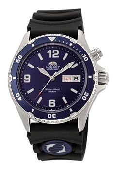 Orient #CEM65005D Men's "Blue Mako" 200M Automatic Diver Watch with Rubber Strap