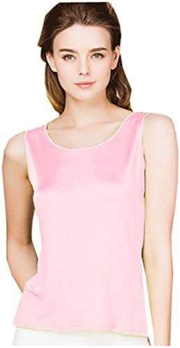 New Silk Women's Camisoles Silk Tank Tops (XX-Large, Pink)