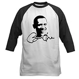 Obama Autographed Picture Baseball Jersey