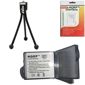 HQRP Battery for Canon Digital IXUS 100 IS, IXUS 110 IS, IXUS 8015, IXUS 120 IS Digital Camera Replacement plus Mini Tripod and LCD Screen Protector