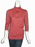 MICHAEL STARS Wicked Shine Mock Neck Top in Red
