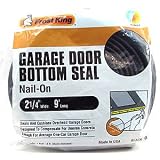Frost King G9 Nail-On Rubber Garage Door Bottom Seal, 2-1/4-Inch by 9-Foot, Black