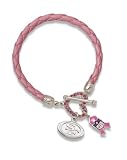 Logoart San Francisco 49Ers Breast Cancer Awareness Pink Rope Bracelet