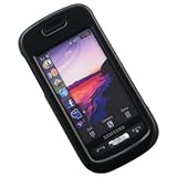 Rubberized Black Snap-on Faceplate Case Cell Phone Cover For Samsung Solsti ....