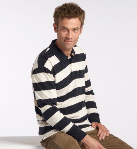 Big & Tall Blue Harbour Stripe Long Sleeve Polo Shirt