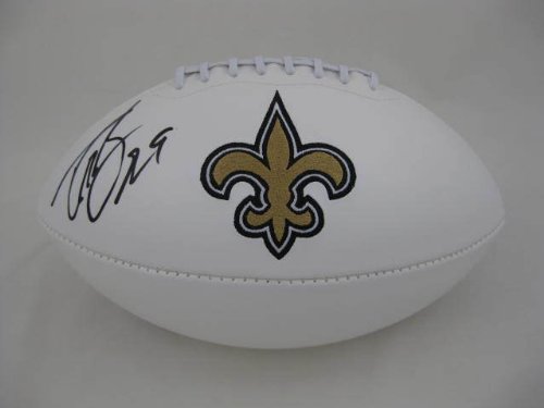 DREW BREES SIGNED AUTOGRAPHED NEW ORLEANS SAINTS LOGO FOOTBALL COA + HOLOGRAM