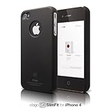 elago S4 Slim-Fit Case for iPhone 4 with Logo Protection Film (SF Black, Fi ....