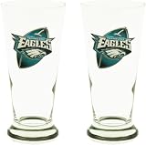 Philadelphia Eagles Two Pack 12-Ounce Flared Pilsner Glasses