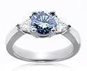 1.35 CT Blue Diamond Engagement Ring