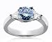 1.35 CT Blue Diamond Engagement Ring