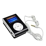 mp3: BLACK LCD CLIP 4GB MP3 FLASH MEMORY PLAYER WITH FM