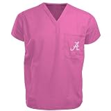 Alabama Crimson Tide Pink Single Logo Scrub Top
