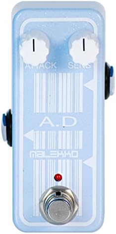 Malekko Omicron A.D Attack Decay Pedal Bundle w/ 4 free Items: StageTrix Setting Saver Pen, StageTrix Pedal Fastener, 2x Hosa Patch Cables