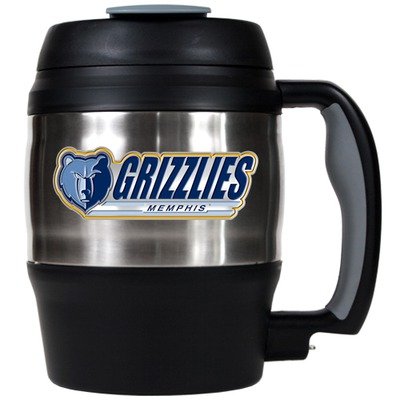 NBA Memphis Grizzlies 52-Ounce Stainless Steel Macho Travel Mug with Bottle Opener