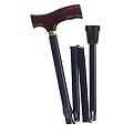 Mabis Healthcare Adjustable Folding Cane - Blue Ice