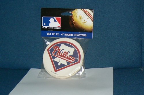 MLB Philadelphia Phillies Set of 12 Drink Coasters