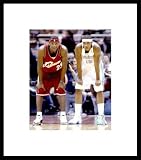 LeBron James/Carmelo Anthony - hands on knees ©Photofile, Sports Framed Poster Print by Unknown, 13x15