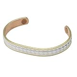 Sabona Gold/Silver Rope Duet Copper Magnetic Bracelet, Size S