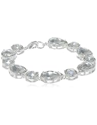 Nine West "Pretty Crystal Thing" Silver-Tone Crystal Flex Bracelet, 7.25"