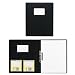 Oxford 57732 Datasecure Punchless Poly Report Cover w/Media Pockets, Black, 10/bx
