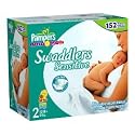 Pampers Swaddlers Sensitive Diapers, Size 2 (12-18 Lbs), 152 Diapers